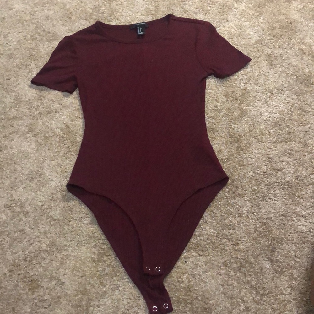 Maroon body suit